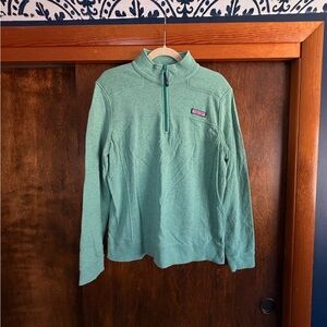 Vineyard Vines Green Quarter-Zip Sweatshirt